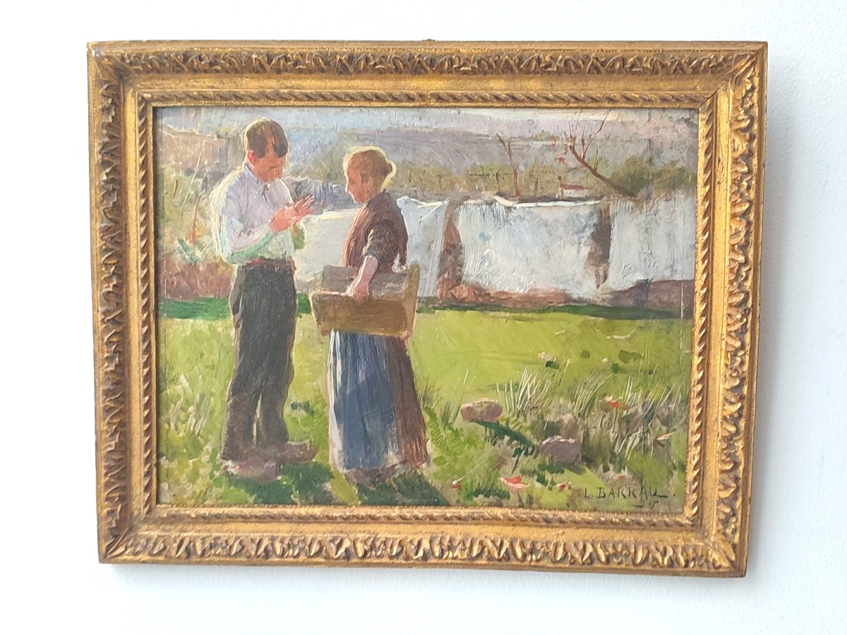 La déclaration. Laureano Barrau. Ecole Impressionniste Espagnole