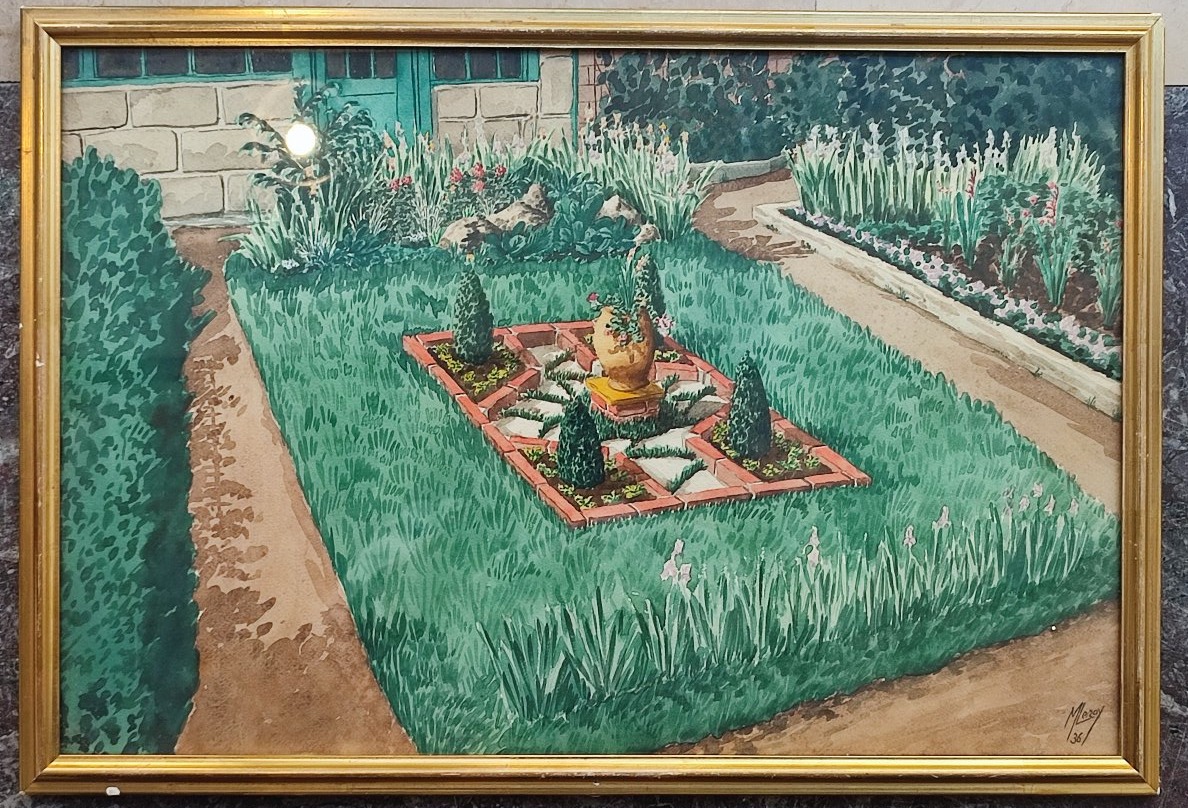 Maurice Leroy. A Corner Of The Garden -photo-3