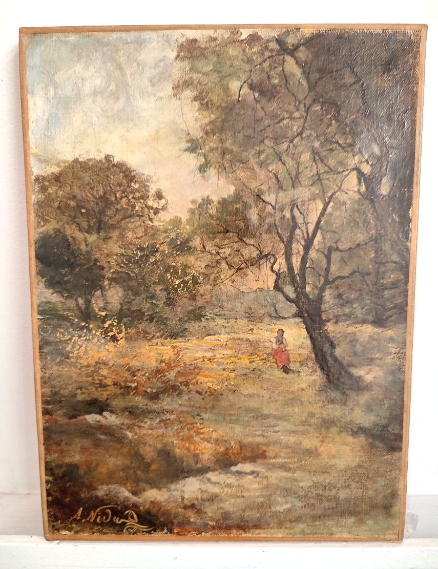 Paysanne dans une clairière 