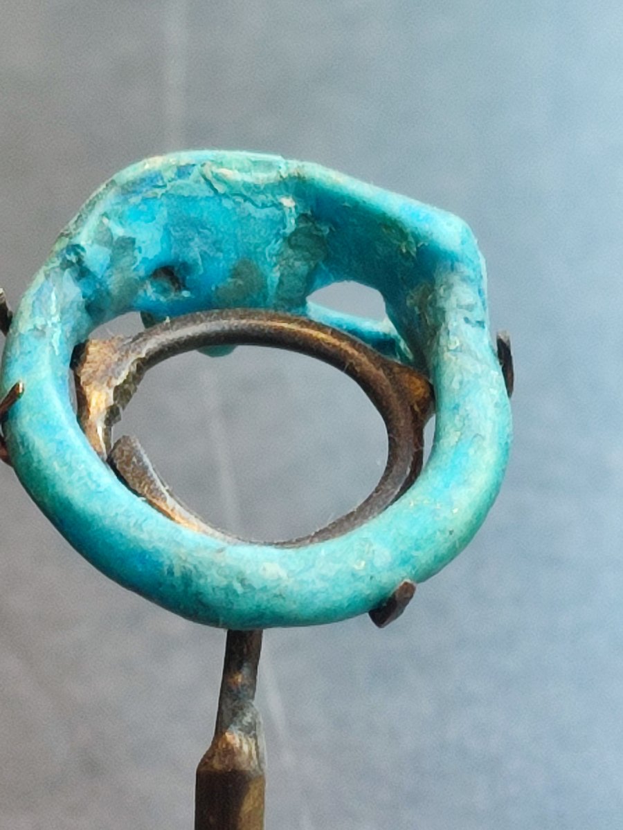 Amulette oeil d'Horus, bague Egypte du Nouvel Empire -photo-2
