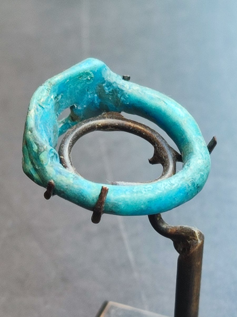 Amulette oeil d'Horus, bague Egypte du Nouvel Empire -photo-3
