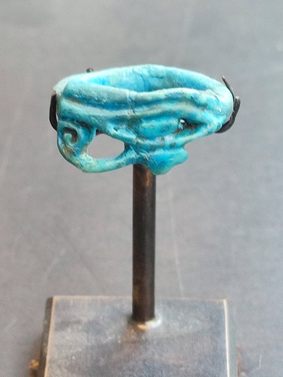 Amulette oeil d'Horus, bague Egypte du Nouvel Empire -photo-4