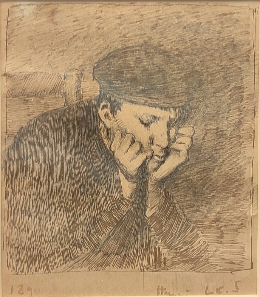 Henri Le Sidaner . Le jeune homme pensif. 
