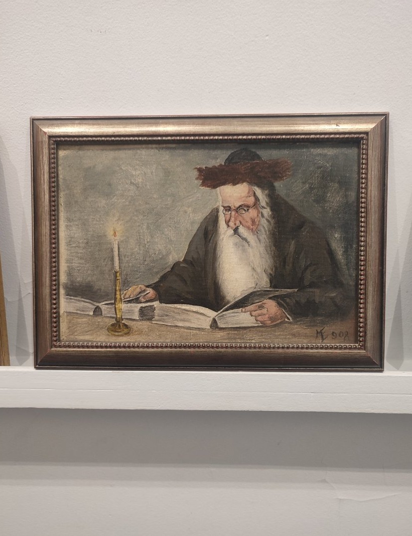 Edouard Moyse. A Rabbi Studying Sacred Texts. 1908-photo-2