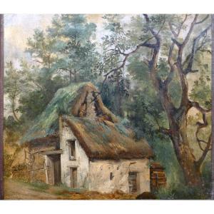 The Cottage. Attributed To Théodore Rousseau.