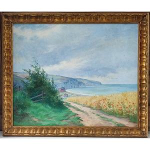 Les falaises de Normandie. Tableau de 1930
