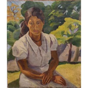 Woman From The Marquesas Islands. Circa 1940.