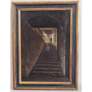 The Staircase. Oil On Paper. 1797.