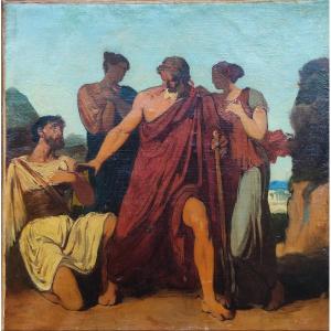 Scène mythologique, École Française vers 1850