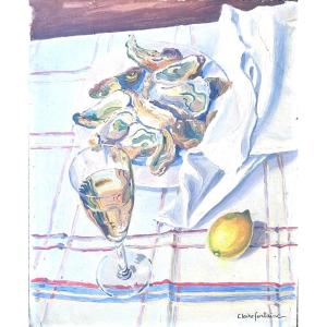 Still Life With Oysters. Circa 1930
