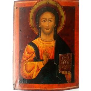 The Blessed Christ, Russian Icon Of The XIXth Century