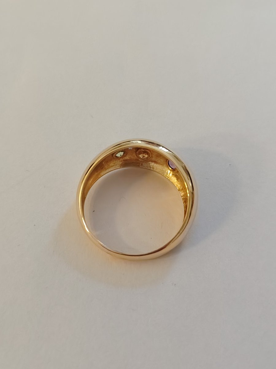 Yellow Gold And Gemstone Ring-photo-3