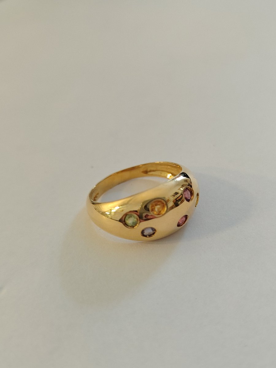 Yellow Gold And Gemstone Ring-photo-5