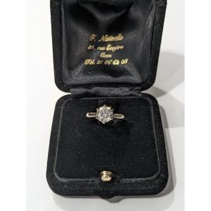 Solitaire Ring In White Gold And Diamond Of 1.57 Ct, With Certificate 