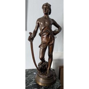 Bronze David et Goliath signé Eugène MARIOTON