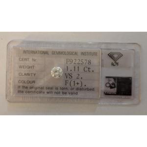 Sealed Diamond 1 ,11 Ct - F - Vs2