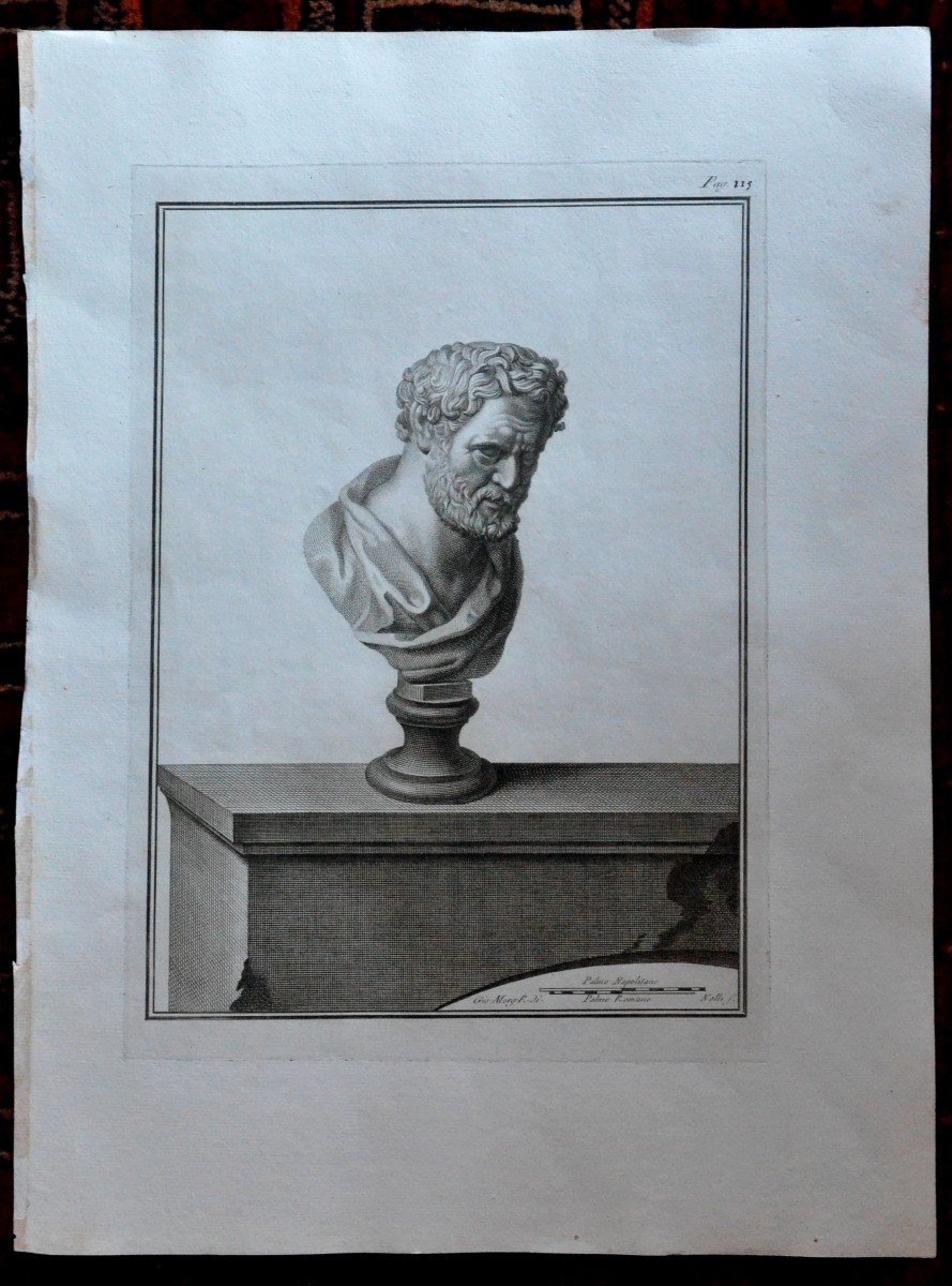 Suite de 4 bustes romains. Gravures XVIIIe. (3)-photo-4