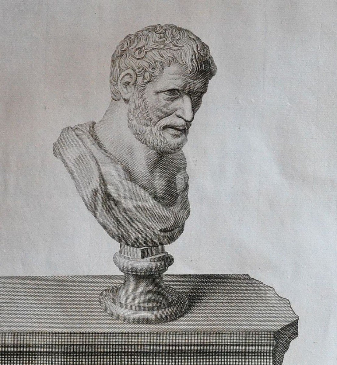 Suite de 4 bustes romains. Gravures XVIIIe. (3)-photo-2