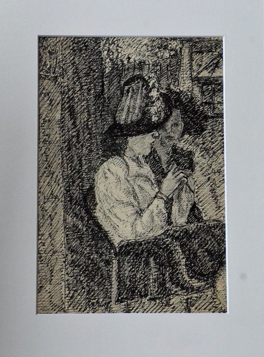 Portrait de femmes. Encre sur papier, 1944.-photo-3