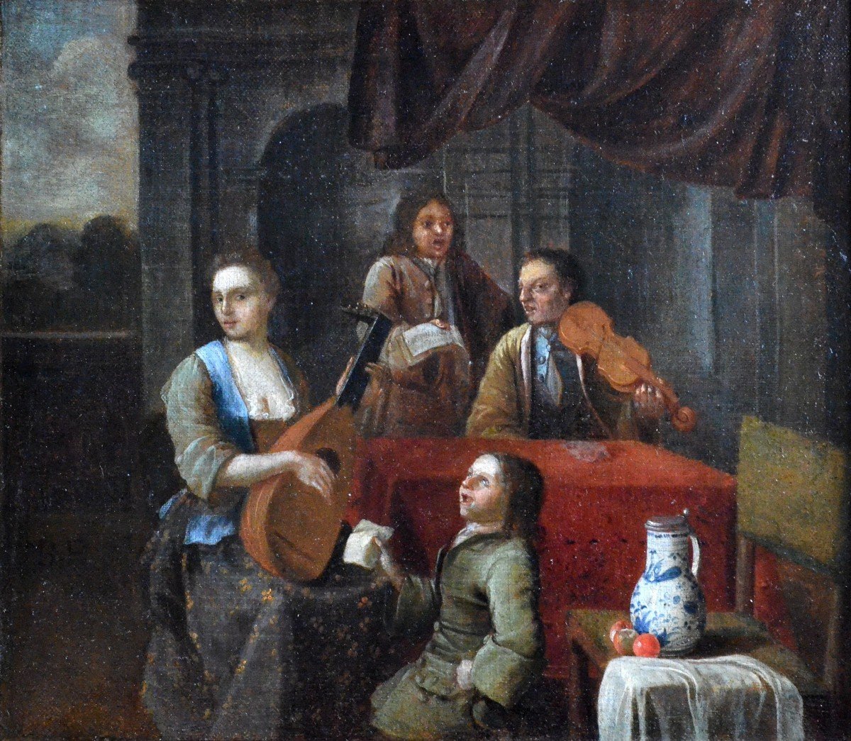 “the Family Recital”. Ec. 18th Century Flemish.