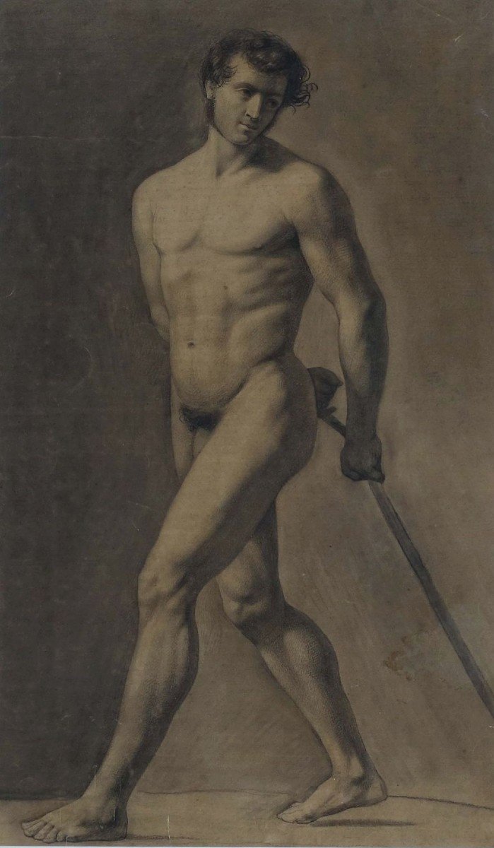 “academy Of Man Around 1820 (1)”. Framed.