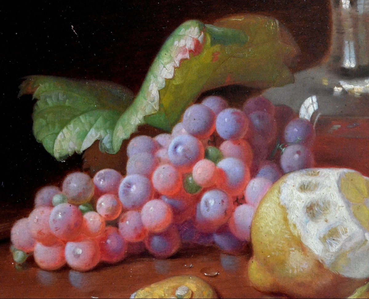 Composition au citron et aux raisins.-photo-3