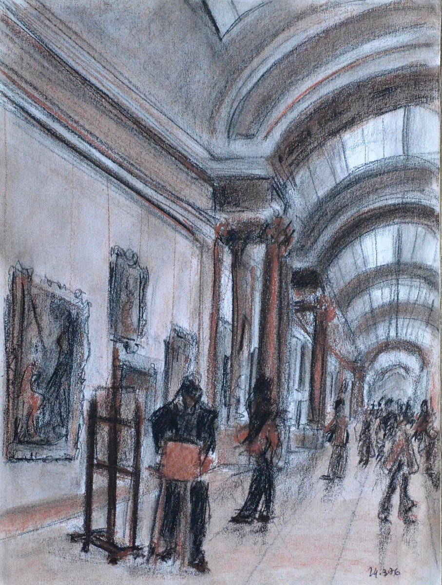 La visite de la Grande Galerie du Louvre.