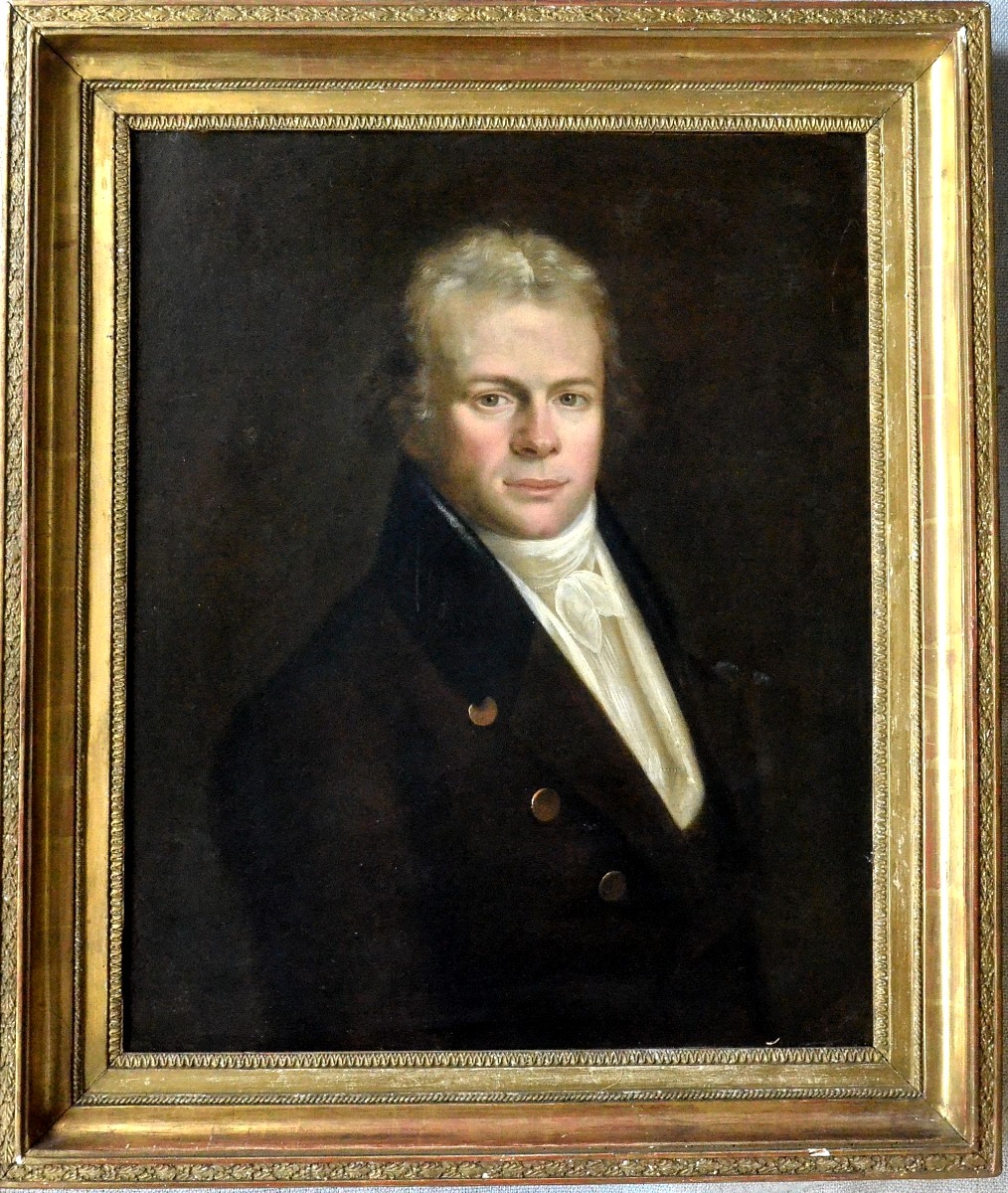Portrait d’élégant vers 1820.