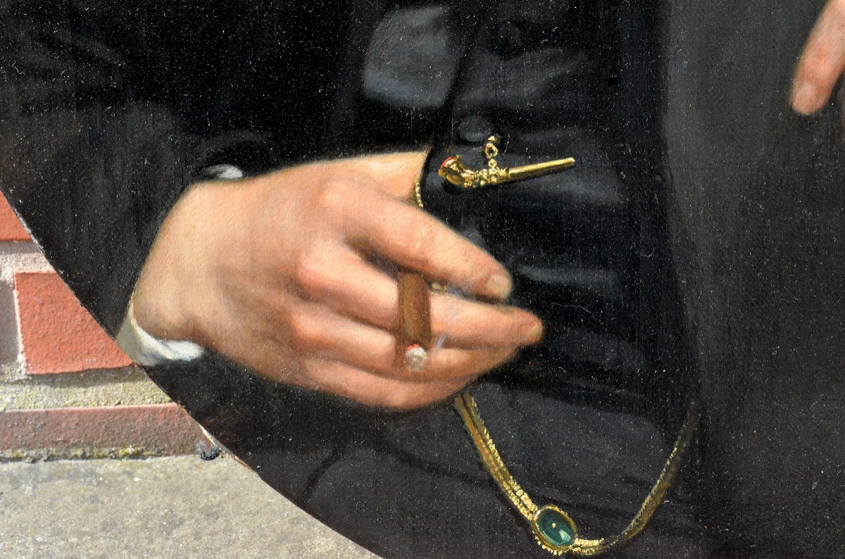 «Portrait d’un dandy» Jan Antoon NEUHUYS (1832 – 1891)-photo-1