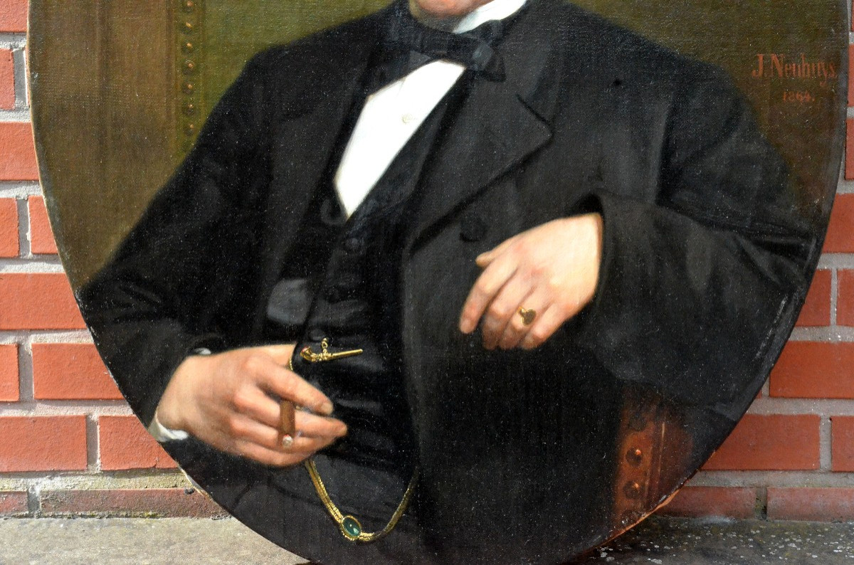 «Portrait d’un dandy» Jan Antoon NEUHUYS (1832 – 1891)-photo-2