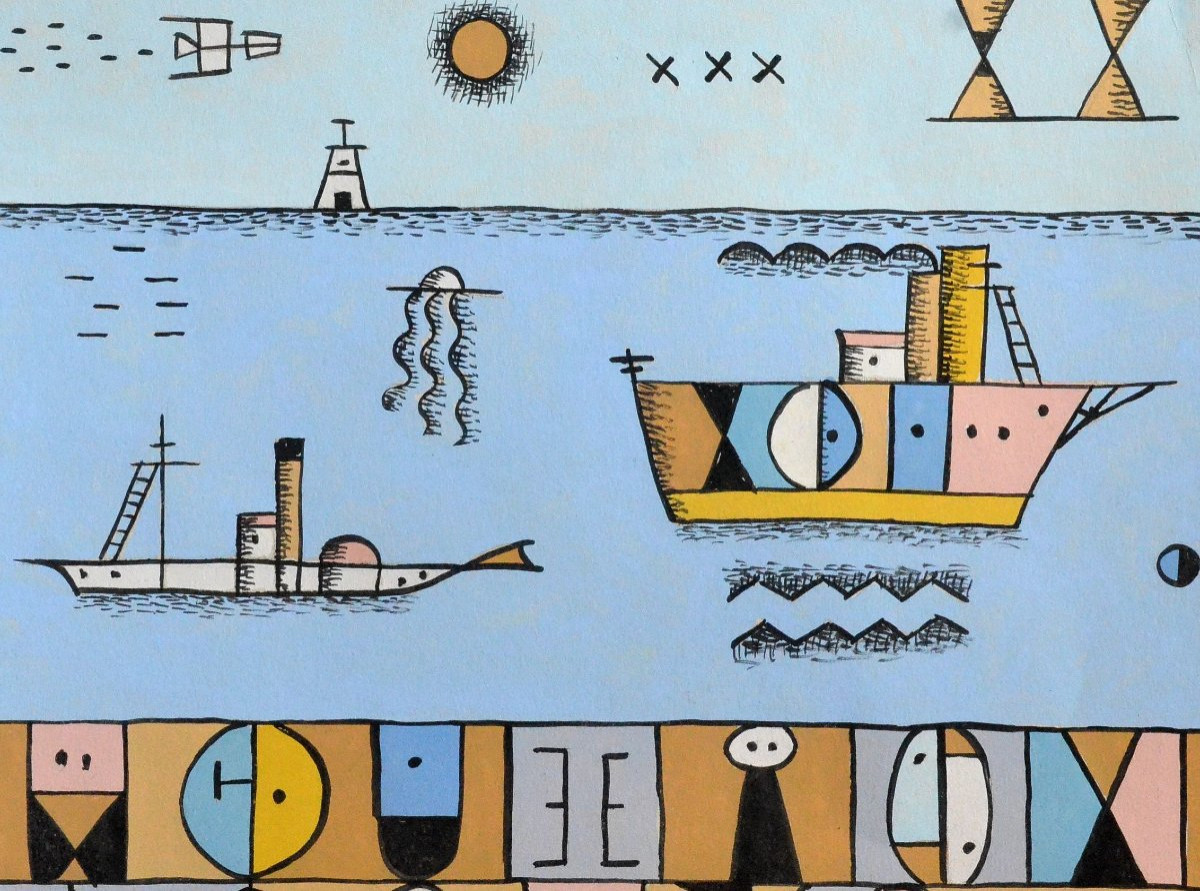 Manuel Pailós (1918 – 2004) « Navires (2) »-photo-2