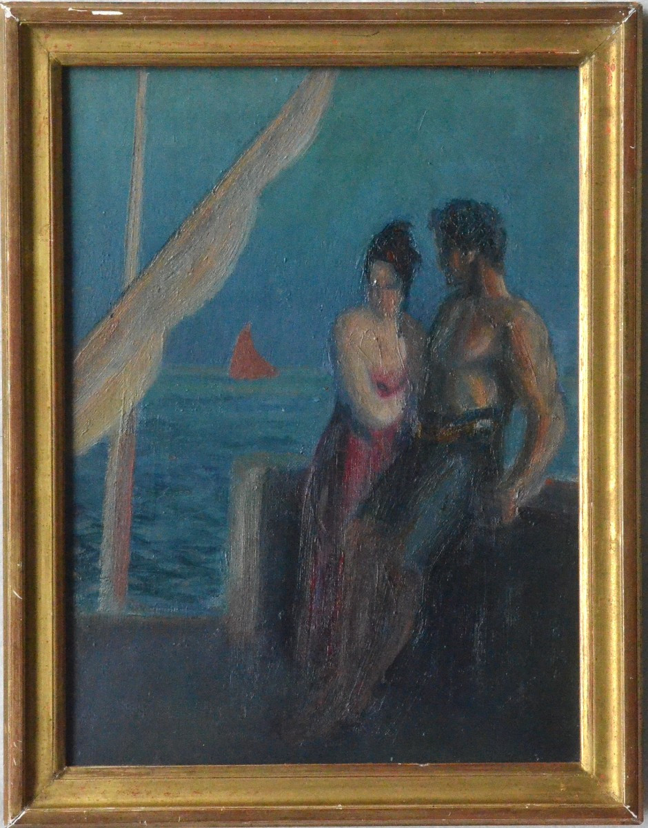 Couple By The Sea Around 1930.