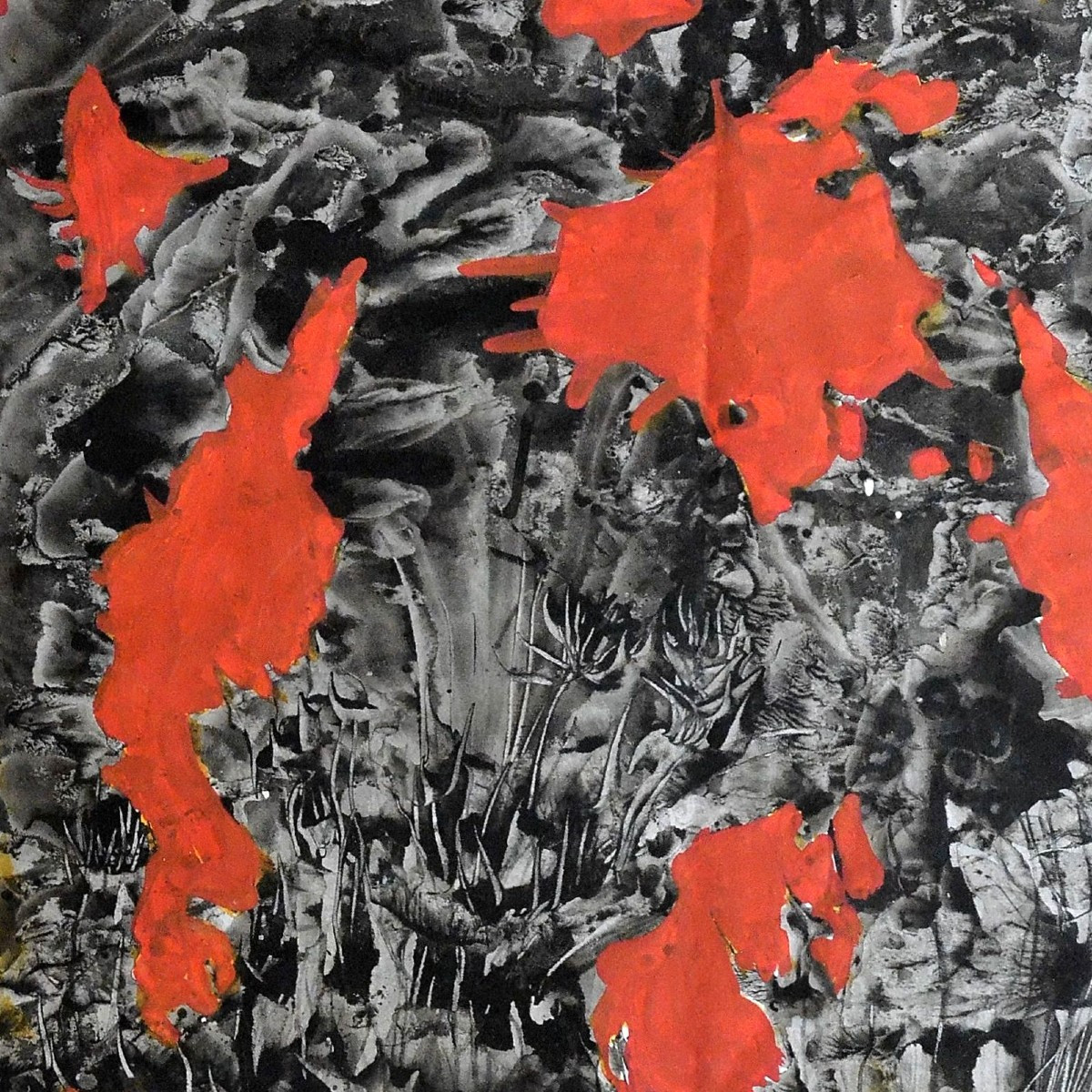 Composition rouge et noire.-photo-2