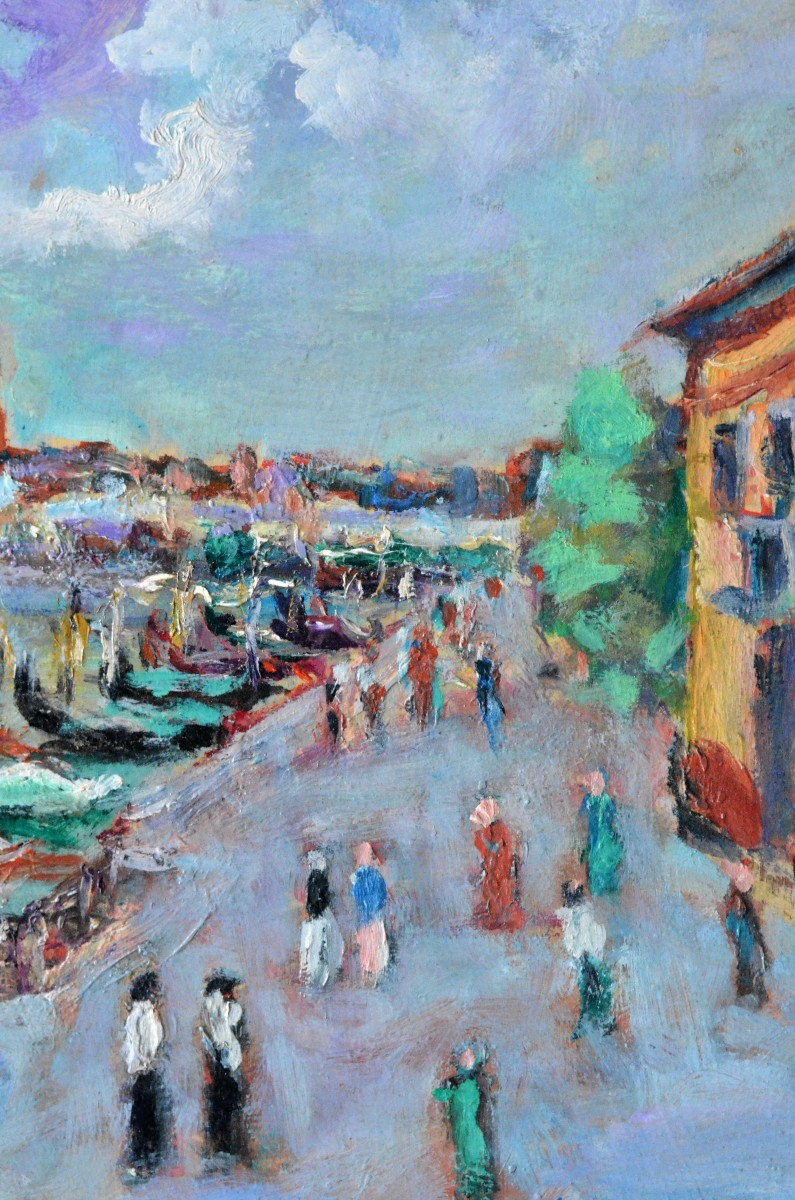 « Venise animée » Gaston-Luciano Faraoni.-photo-2