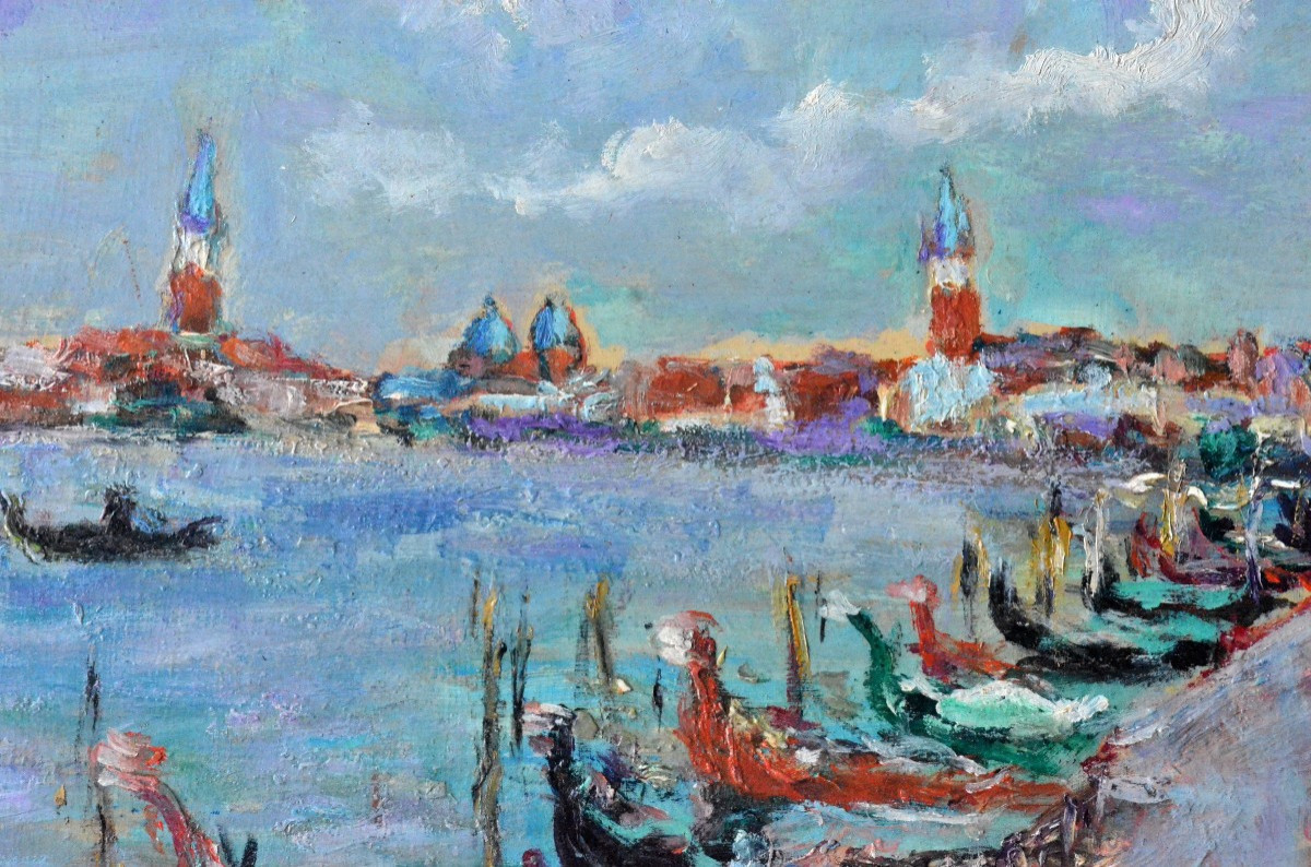 « Venise animée » Gaston-Luciano Faraoni.-photo-3