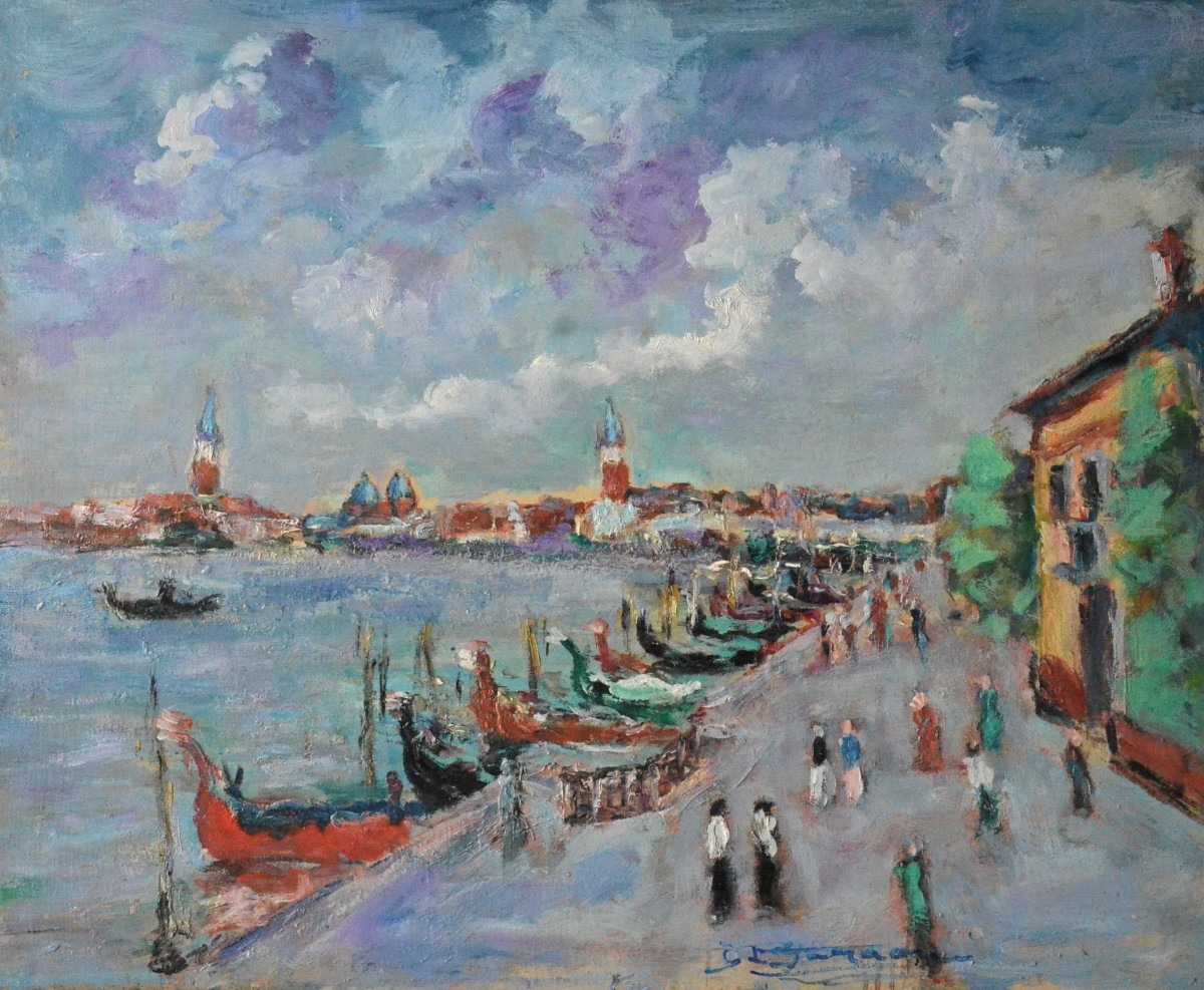 « Venise animée » Gaston-Luciano Faraoni.