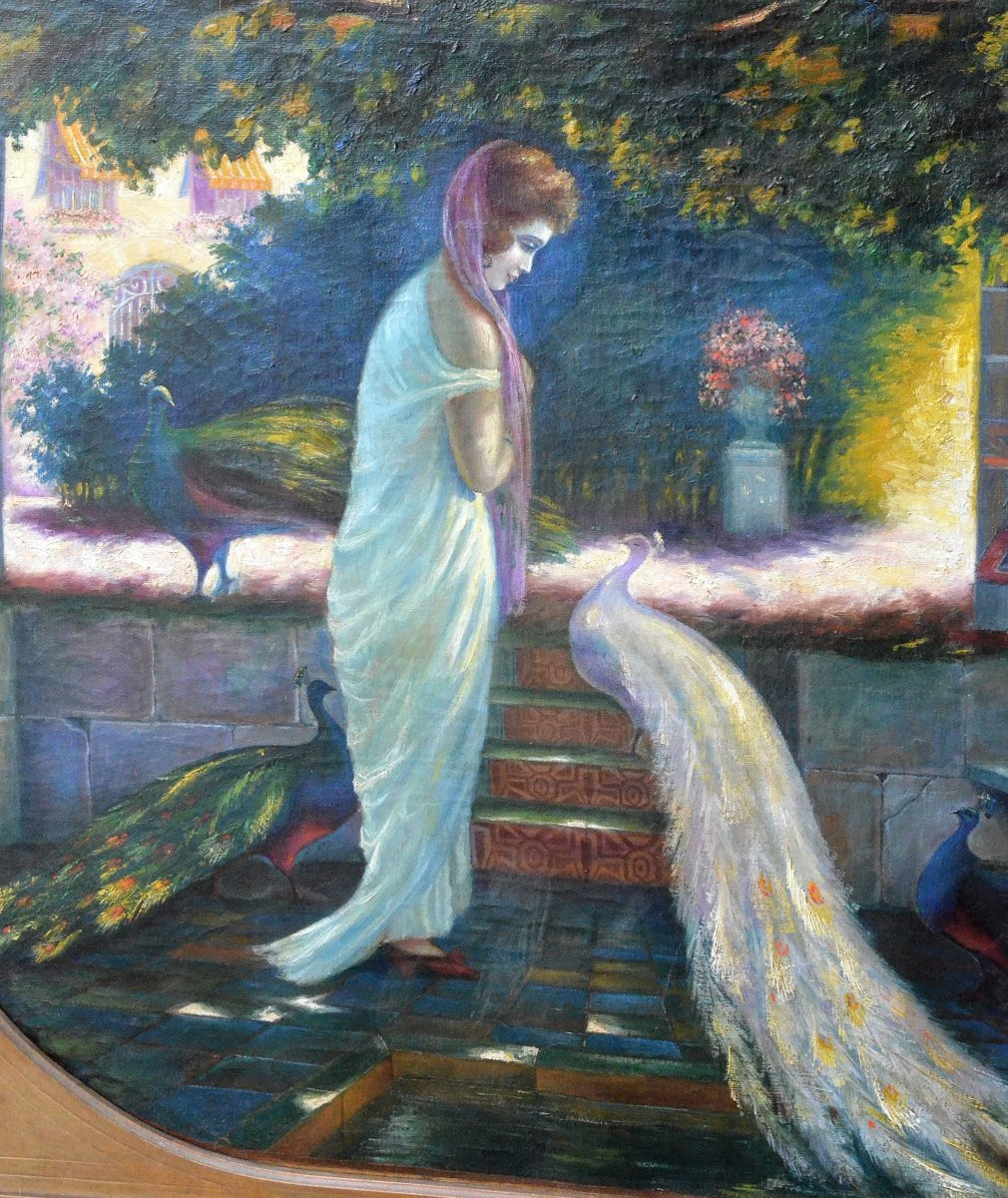 The Elegant Ladies And The Peacocks.-photo-3