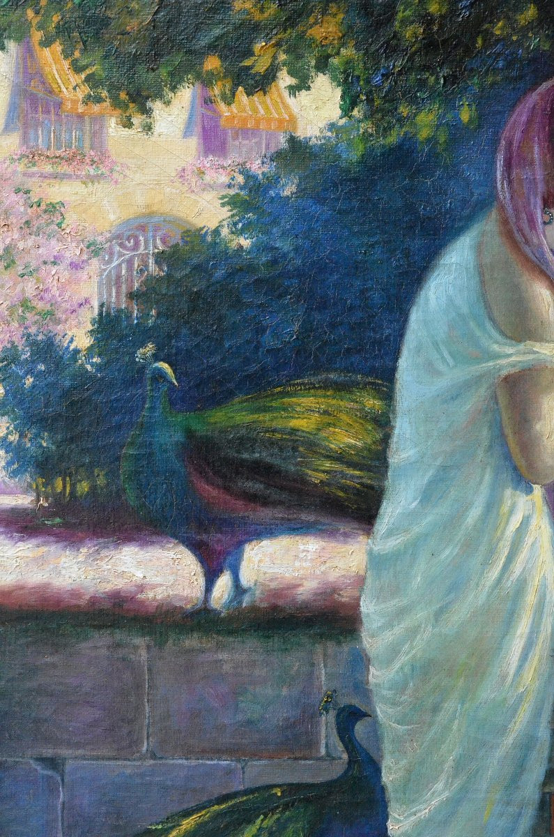 The Elegant Ladies And The Peacocks.-photo-3