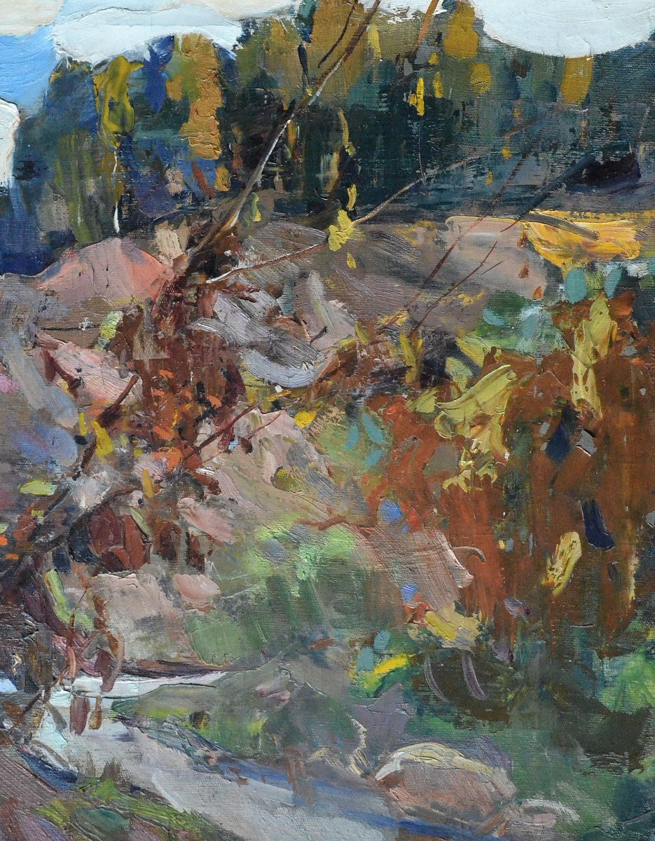 "russian Landscape In Autumn" Ariadna Sokolova(1925 – 2013)-photo-4