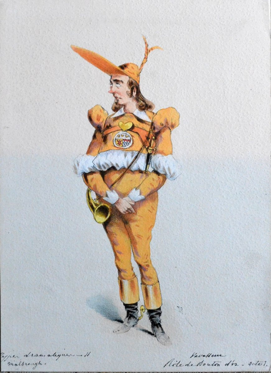 « Suite de 4 costumes de théâtre (2) » Jules Draner (1833 – 1926)-photo-3