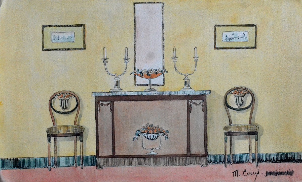 A Set Of 4 Interior Design Projects From The 1940s/50s-photo-3