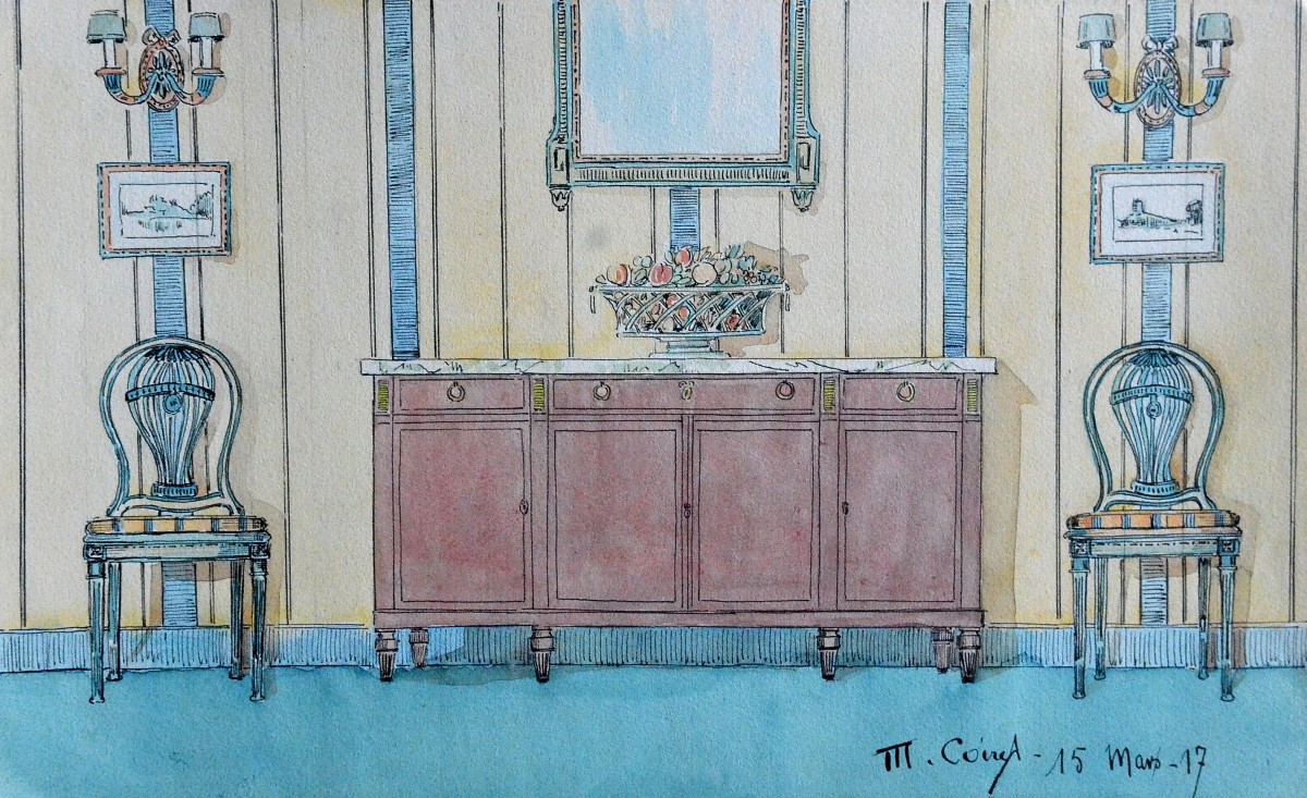 A Set Of 4 Interior Design Projects From The 1940s/50s-photo-4