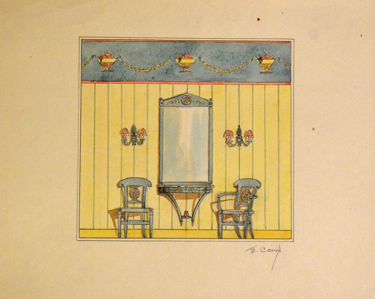A Set Of 4 Interior Design Projects From The 1940s/50s-photo-1