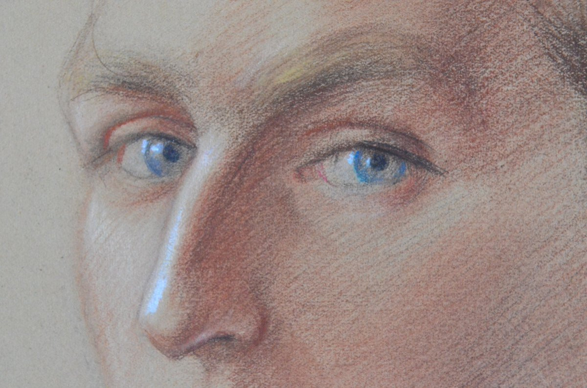 Portrait Of A Young Man With Blue Eyes, Circa 1940.-photo-4