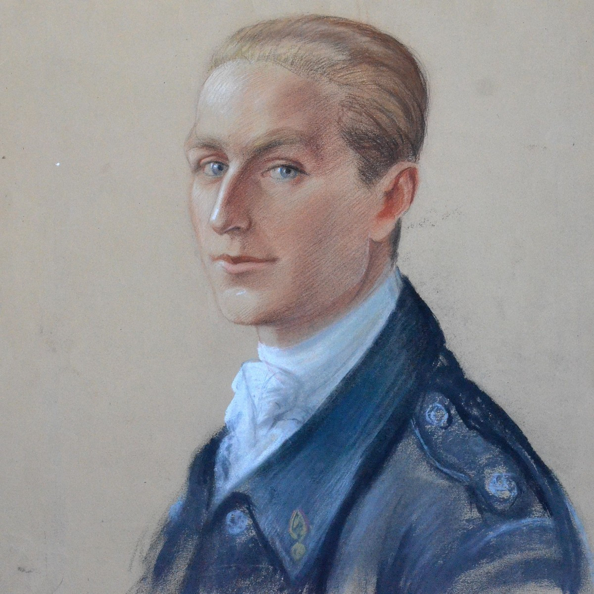 Portrait Of A Young Man With Blue Eyes, Circa 1940.