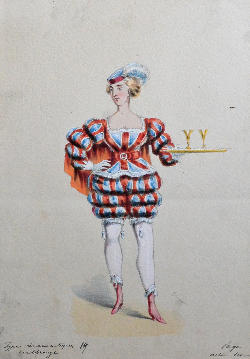  « Suite de 4 costumes de théâtre » Jules Draner (1833 – 1926)-photo-4