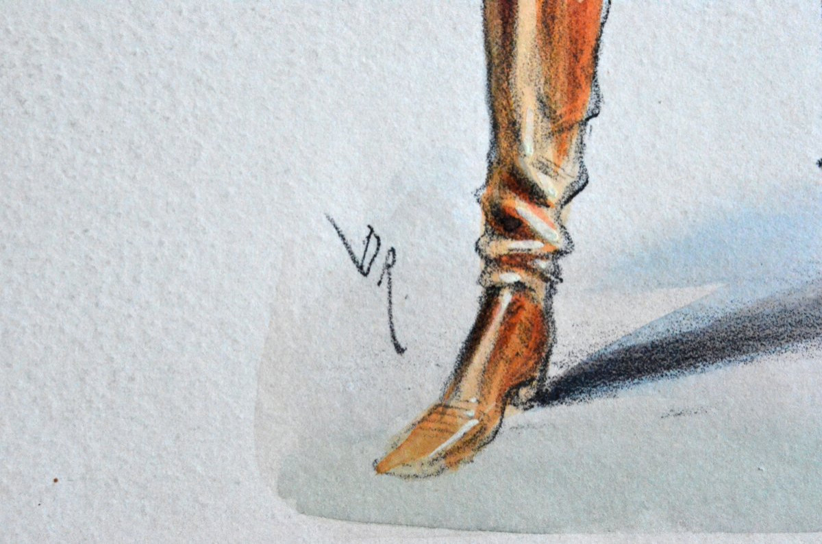  « Suite de 4 costumes de théâtre » Jules Draner (1833 – 1926)-photo-3