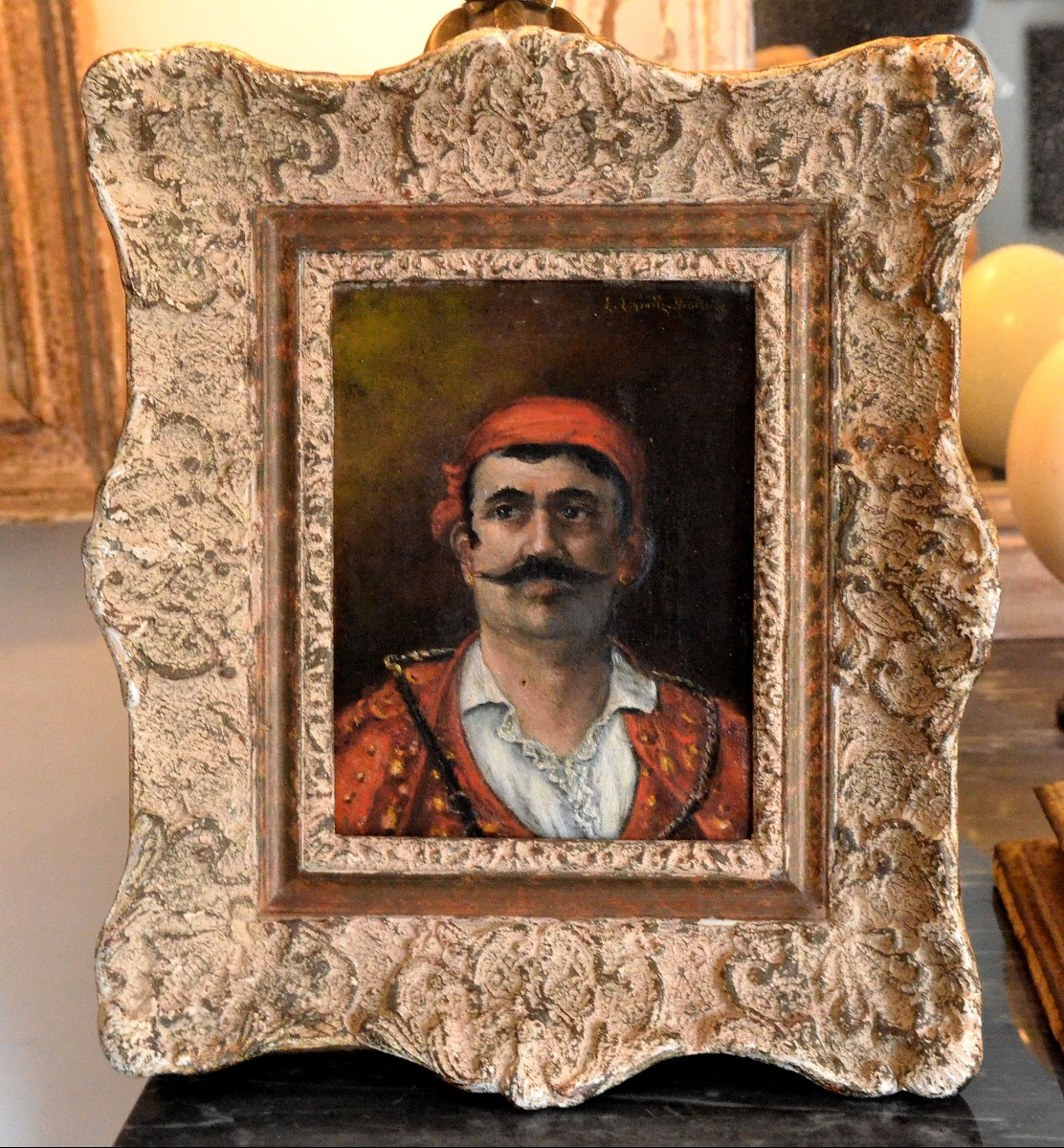 Homme au turban, à la moustache et à la boucle d’oreille.