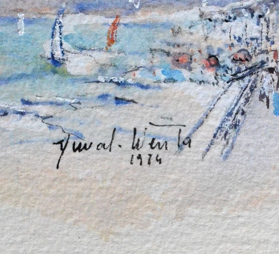 « Cabourg, bord de mer animé » S. Duval-Wenta.-photo-2