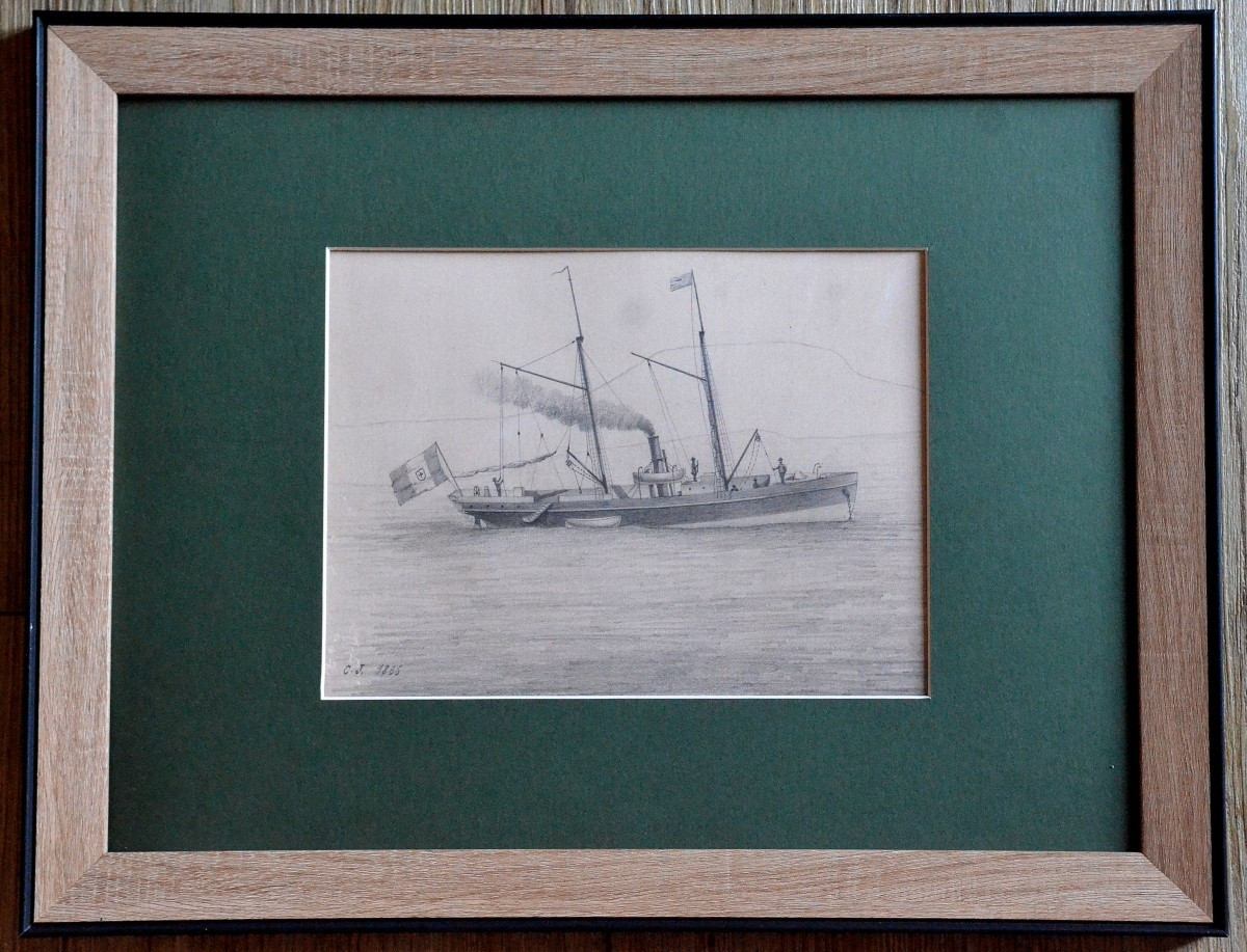 Bateau à vapeur, 1866.